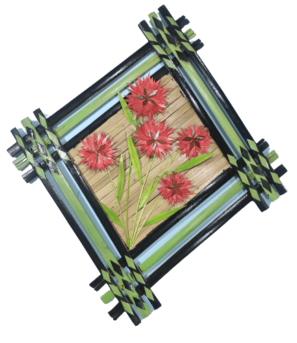 Bamboo Wall Decor Hanging Flower Vases