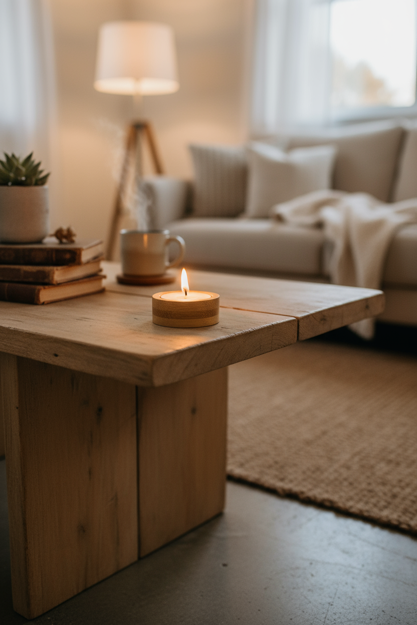 Bamboo Candle Stand - Image 3