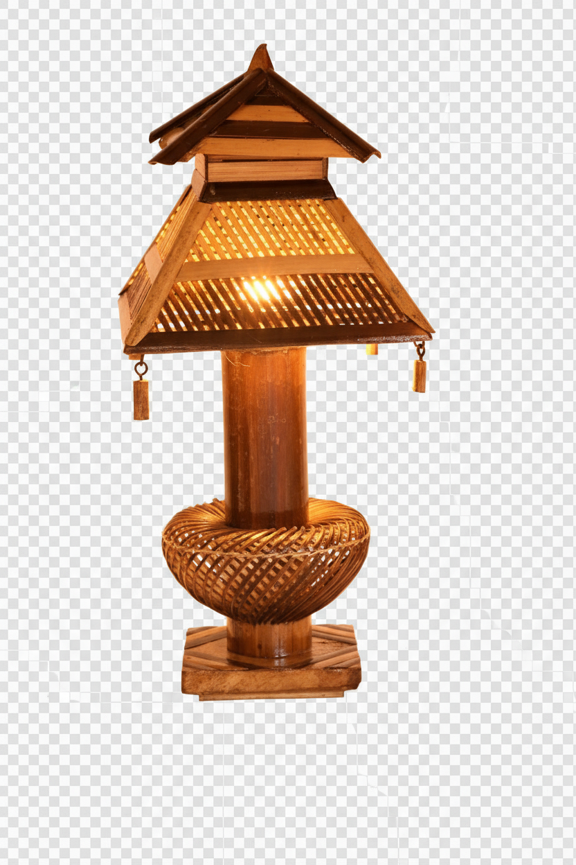 Bamboo Serenity Lantern (Table Lamp) - Image 3